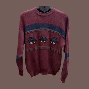 Angelo Di Grilo Wool Blend Sweater | Burgundy | Size M | Vintage